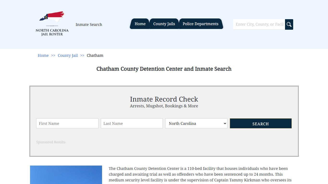 Chatham County Detention Center and Inmate Search | North Carolina Jail ...
